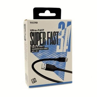 Cordon Tecno TCD-C12 - USB-A vers Type-C - 3A - Garantie 3 mois