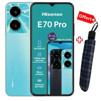 Hisense E70 Pro - 128GB ROM - 4+4GB RAM - 2SIM - 50+2MP - 5000mAh - Garantie 12 Mois + Parapluie Offert