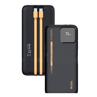 Powerbank Tecno TPB-P204Q - 20000mAh - 22.5W - Câbles intégrés - Affichage LED - Garantie 3 mois