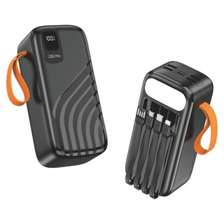 Powerbank DEPIN LD-17F1 - 40000mAh - 22.5W - 4 câbles intégrés - Affichage LED - Garantie 3 mois