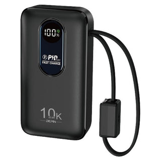 Powerbank DEPIN LD-23S2 - 10000mAh - 22.5W - 2 câbles intégrés - Affichage LED - Garantie 3 mois