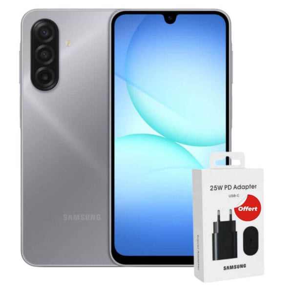 Samsung Galaxy A17 - 256GB - 8GB RAM - 2SIM - 50+5+2MP - 5000mAh - Garantie 24 Mois + Boîtier Samsung 25W original Offert