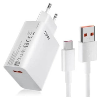 Chargeur Xiaomi 33W - Charge rapide - Boîtier + cordon USB-A vers USB-C - Garantie 3 mois