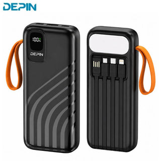 Powerbank DEPIN LD-15S1 - 20000mAh - Câbles intégrés - Affichage LED - Garantie 3 mois