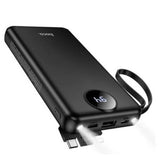 Powerbank HOCO DB66 - 10000mAh - Câbles intégrés - Affichage LED - Garantie 3 mois