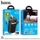 Powerbank HOCO DB58A Max - 40000mAh - 22.5W - Câbles intégrés - Affichage LED - Garantie 3 mois
