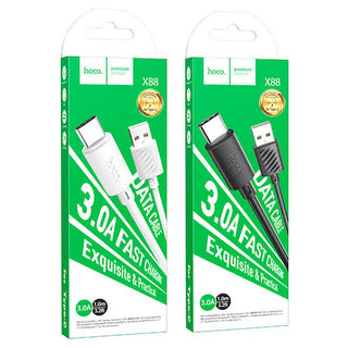 Cordon USB-A vers Type-C - HOCO X88 - 3A - 1m - Garantie 3 mois