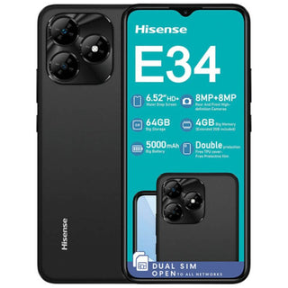 Hisense E34 - 64GB - 2+2GB RAM - 2SIM - 8+8MP - 5000mAh - Garantie 12 Mois
