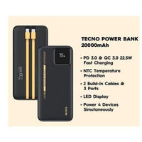 Powerbank Tecno TPB-P204Q 20000mAh 22.5W - Prix Cameroun | Kmerphone