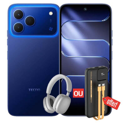 Tecno Spark 50 - 128GB ROM - 4+8GB RAM - 2SIM - 50+8MP - 6700mAh - Garantie 13 Mois + Powerbank Tecno ou Casque.