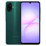 Samsung Galaxy A07s 64Go coloris Vert, face chevauchant le dos