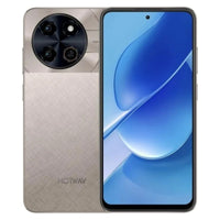 Hotwav Note 18 GT coloris Or, vue de dos et écran allumé