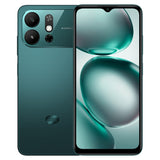 itel A100Cs 64Go coloris Vert, face chevauchant le dos
