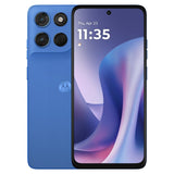Motorola Moto G57 5G 128Go coloris Bleu, face chevauchant le dos