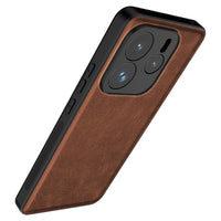 Pochette silicone cuir pour Redmi Note 14 - Marron
