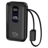 Powerbank DEPIN LD-23S2 10000mAh noire avec câbles intégrés
