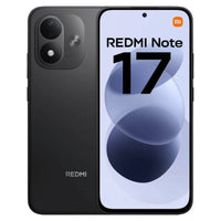 Xiaomi Redmi Note 17 4G coloris Noir, face chevauchant le dos