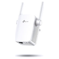 Répéteur Wi-Fi TP-Link RE305 vu de profil avec port Ethernet et bouton WPS