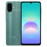 Samsung Galaxy A08 coloris Vert, face chevauchant le dos