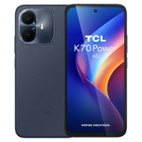TCL K70 Power 4G coloris Bleu (Nebula Blue), face chevauchant le dos