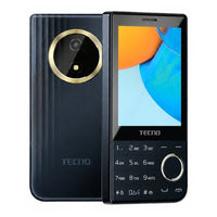 Téléphone à touches Tecno S302 Noir, dos et face