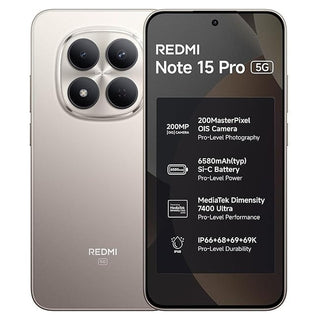Xiaomi Redmi Note 15 Pro 5G - 256Go - 8Go RAM - 6.83" - 200+8MP/20MP - 6580mAh - Dual SIM - Global Version - Garantie 12 mois