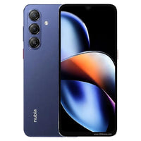 ZTE A77 128Go coloris Bleu, face chevauchant le dos